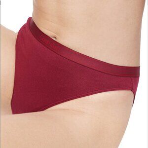 NWT - Calvin Klein Pure Ribbed High Leg Cheeky Bikini Panties - Rebellious - L